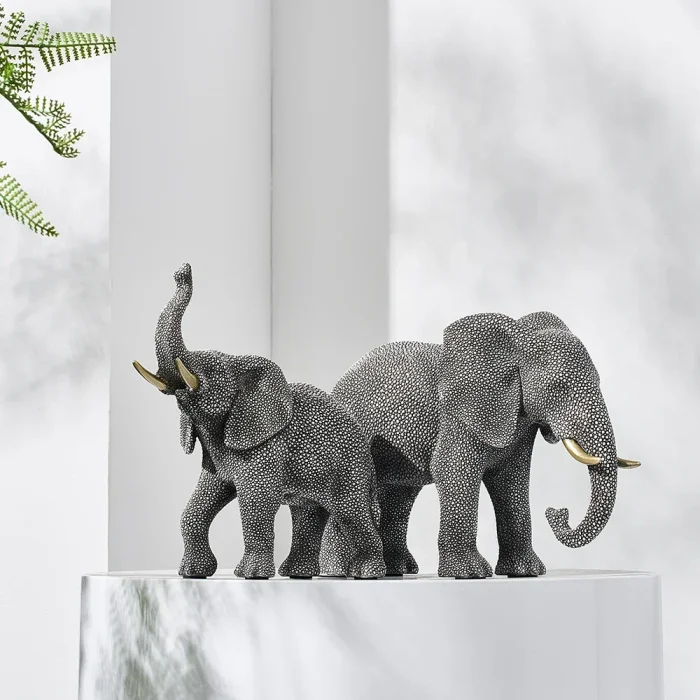 Minimalism Resin Elephant Statue & Sculpture Ornaments Luxurious Home Decor Modern Home Office Wine Cabinet Accessories Gift 2