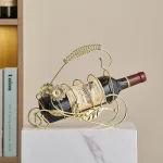 Home Decorations Decorative Malus Spectabilis Leaf Wine Rack Light Luxury Office Cabinet Ornament Metal Bar Counter Crafts 1