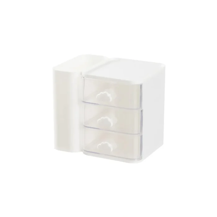 Multi-Functional Desk Organizer Storage Box for Students Office Supplies Cosmetics Stationery Efficient Book Holder Drawer Style 4