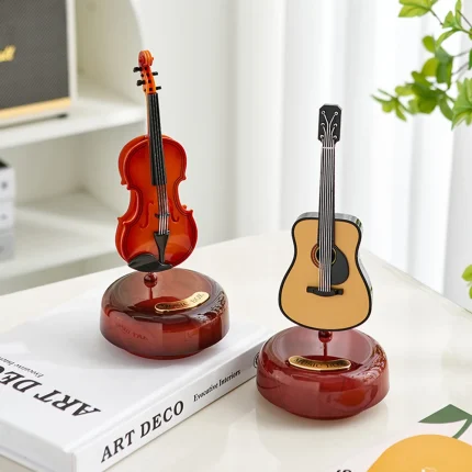 Nrodic Home Decor Figurines for Interior New Classical Music Box Sculpture Modern Living Room Decoration Office Desk Ornaments 2