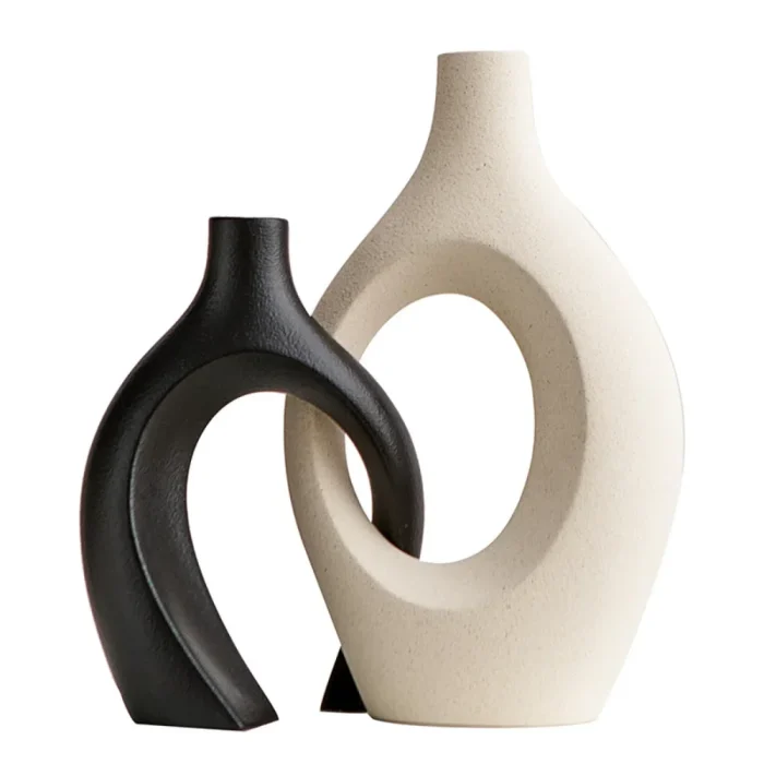 White Ceramic Vase Upgrade Plus Size Snuggle Combo Set Creative Desktop Decorations Home Decorations  flower vase  home decor 6