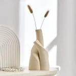 Nordic Simple Handmade Ceramic Frosted Desktop Vase Hydroponics Vase Dried Flower Arrangement Bottle Flower Pot Home Ornament 4