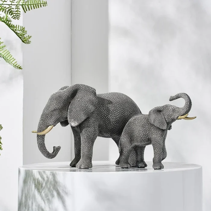 Minimalism Resin Elephant Statue & Sculpture Ornaments Luxurious Home Decor Modern Home Office Wine Cabinet Accessories Gift 1