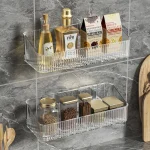 Bathroom Storage Rack Home Use No Drilling Toilet Wall Mounted Drainage Preventive Rustproof Washing Supplies Storage Shelf 3