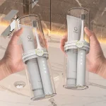 Luxury Travel Portable Toothbrush Storage Box Transparent Couple Toothpaste Cup Bathroom Shelf PE Material Home Goods 3