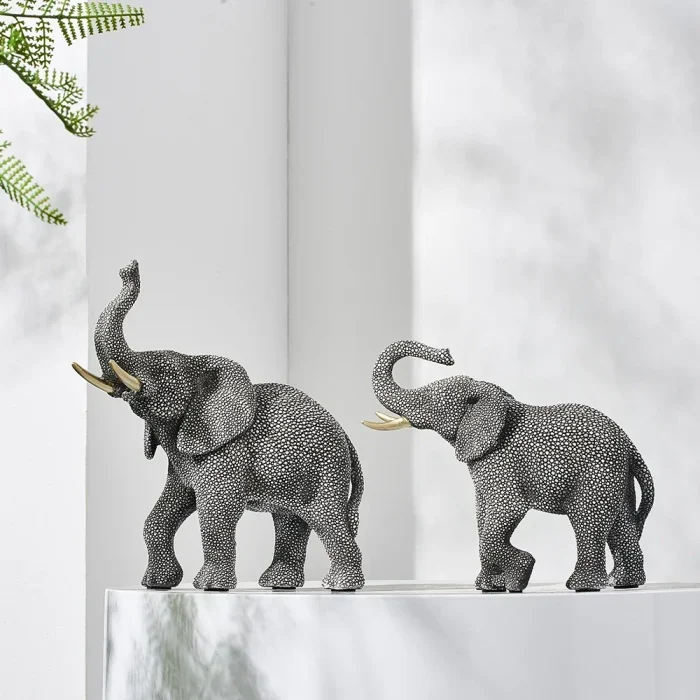 Minimalism Resin Elephant Statue & Sculpture Ornaments Luxurious Home Decor Modern Home Office Wine Cabinet Accessories Gift 3