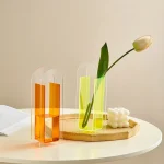 Nordic Style Hydroponic Vase Acrylic Vase Desktop Decoration Accessories Vase Decoration Office Flower Unique Vases Gift 2