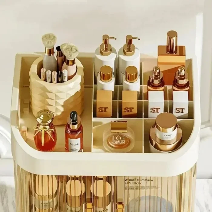 Makeup Storage Box Dust-proof Cosmetic Organizer Large Capacity Jewelry Nail Polish Cosmetic Container Makeup Organizer Box 4