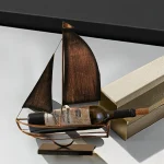 Iron Art Retro Creative Design Sailing Wine Rack Wine Cabinet Red Wine Storage Decoration Friend Housewarming Gift 6