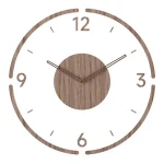 35cm Wall Clock Home Decor Solid Wood Creative Silent Quartz Clock Living Room Decoration Mute Nordic Wall Clock X-Space 6