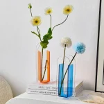 Nordic Style Hydroponic Vase Acrylic Vase Desktop Decoration Accessories Vase Decoration Office Flower Unique Vases Gift 1