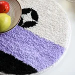 Plushy Tufting Floral Seat Cushion Soft Round Floor Chair Sofa Car Pad Aesthetic Home Room Office Warm Decor for Autumn Winter 4