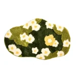 Tufting Moss Bedroom Rug Bathroom Mat Soft Meadow Plants Living Room Carpet Bedside Floor Pad Doormat Tidy Aesthetic Home Decor 5