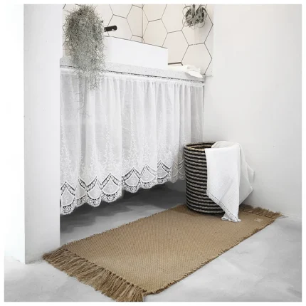 Jute Rug Area Rugs Macrame Table Runner Tables Cloth Decoration Carpet with Tassels Badroom Floor Mats Nordic Chic Room Decor 2