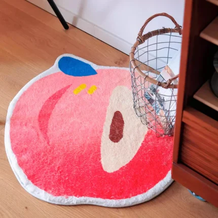 Cute Printing Fruit Bedroom Rug Cartoon Apple Peach Bedside Mat Soft Living Room Carpet Area Floor Pet Pad Aesthetic Home Decor 1