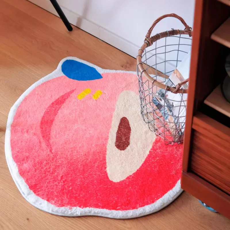 Cute Printing Fruit Bedroom Rug Cartoon Apple Peach Bedside Mat Soft Living Room Carpet Area Floor Pet Pad Aesthetic Home Decor 1