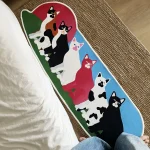 Long Printing Cats Bedroom Rug Cartoon Animal Bedside Mat Soft Living Room Carpet Floor Pad Doormat Kawaii Home Decor 48x140cm 2