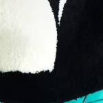 Funny Eyes Bedroom Rug Nordic Tufting Black White Mat Bathmat Fluffy Carpet Floor Pad Aesthetic Home Kids Room Nursery Decor 4