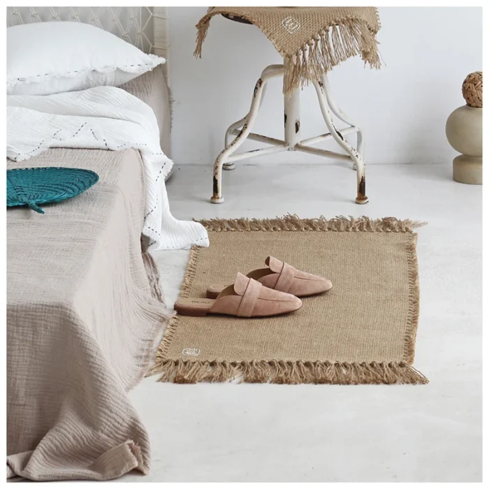Jute Rug Area Rugs Macrame Table Runner Tables Cloth Decoration Carpet with Tassels Badroom Floor Mats Nordic Chic Room Decor 1