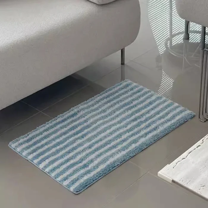Tufting Stripe Bathrooom Mat Bedroom Rug Soft Fluffy Geometric Bathmat Bedside Carpet Floor Anti Slip Pad Home Decor 40x70cm 5